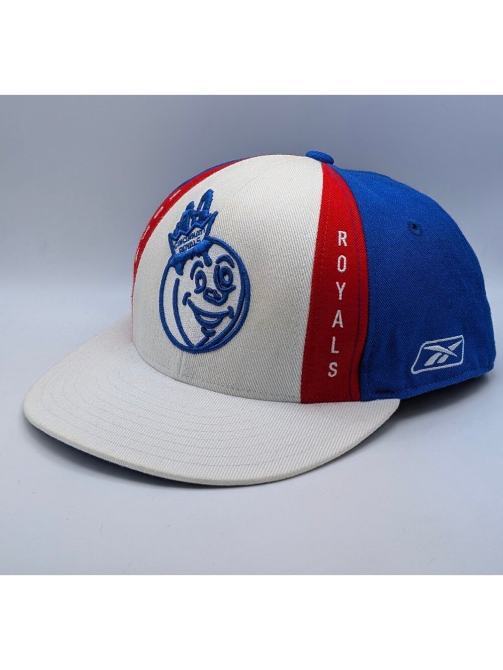 Cincinnati Royals Reebok ABA NBA Hardwood Classics Blue Fitted Hat Cap 7 3/4